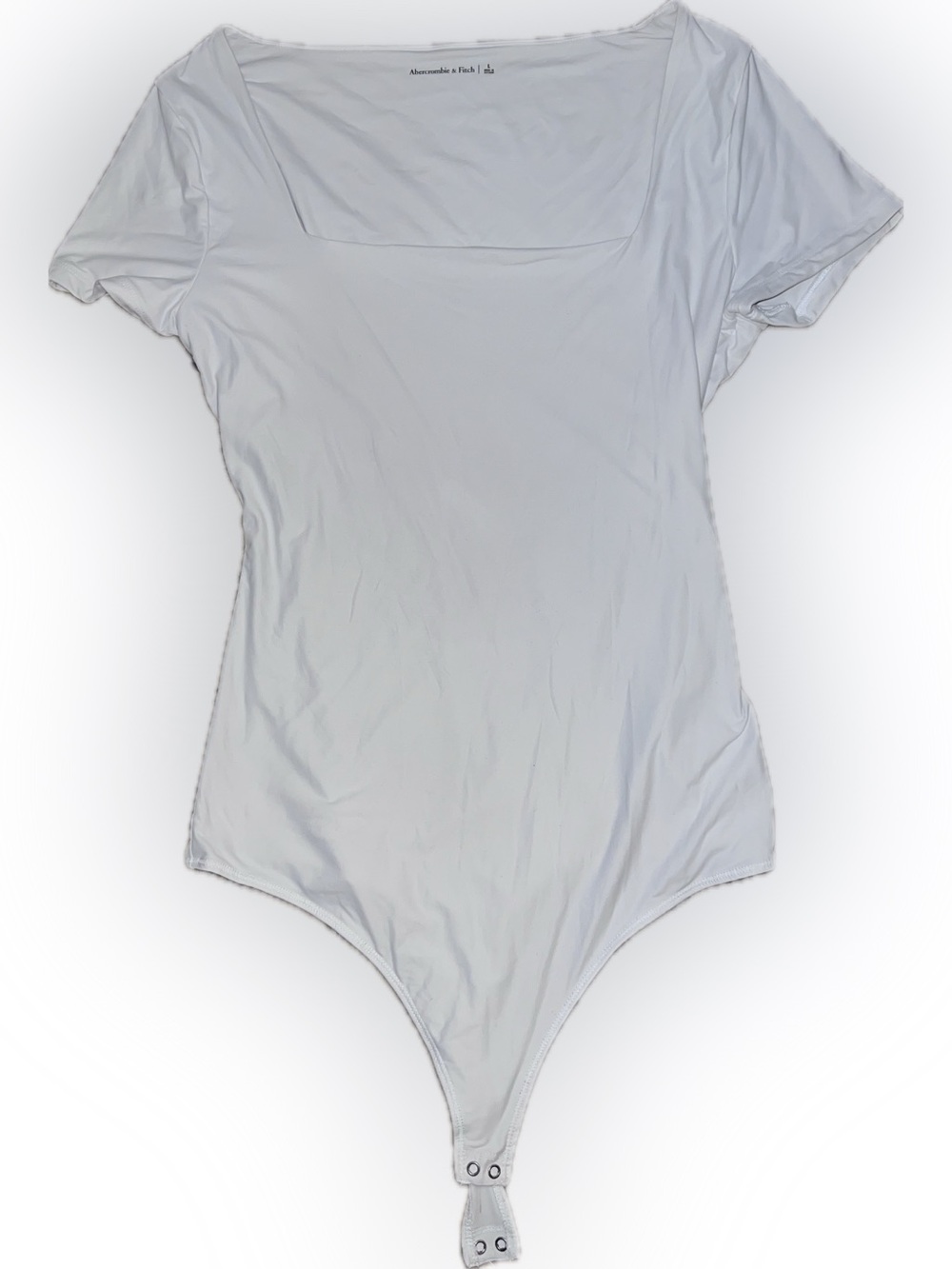 Abercrombie White Square-Neck Bodysuit. Size L